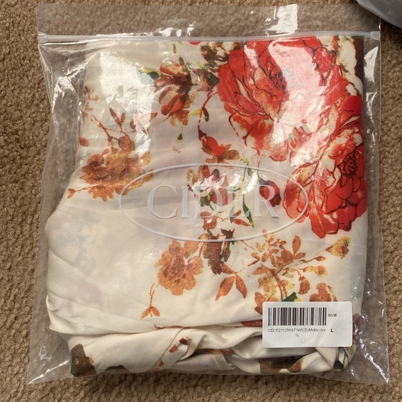 CIDER Floral Bowknot Mermaid Corset Midi Dress - Picture 12 of 12